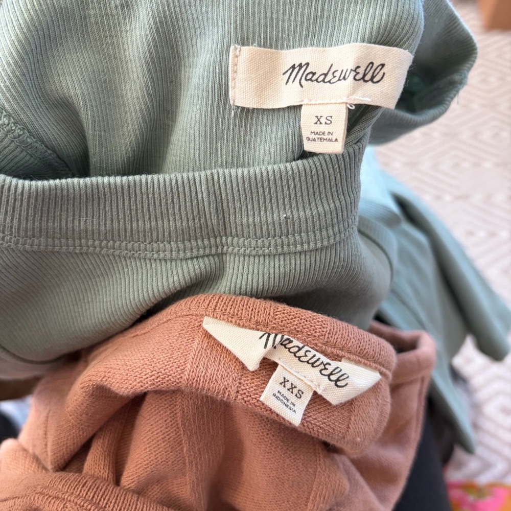 Madewell XXS/XS Bundle Clothing Cardigan Tan Shorts Six Pieces Lot - Picture 9 of 9